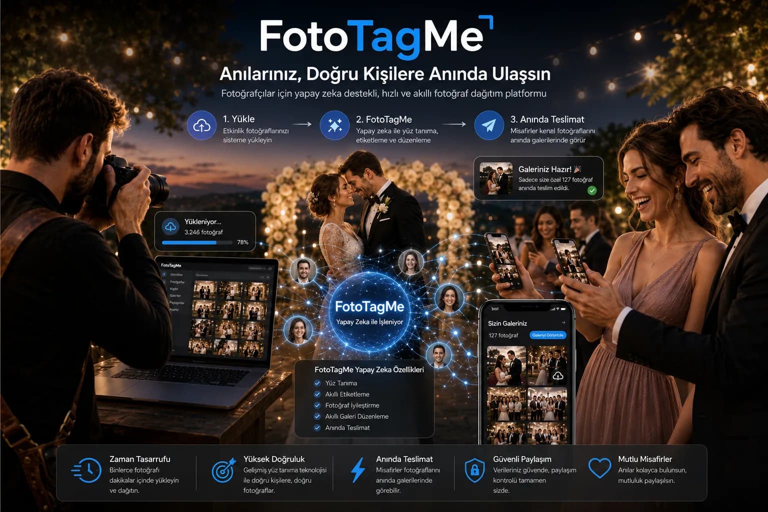FotoTagMe etkinlik yönetim paneli
